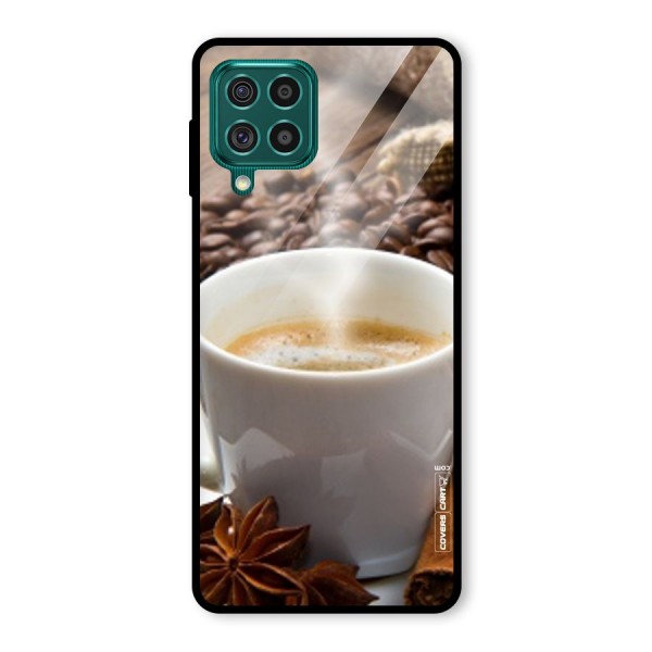 Classic Coffee Beans Glass Back Case for Galaxy F62