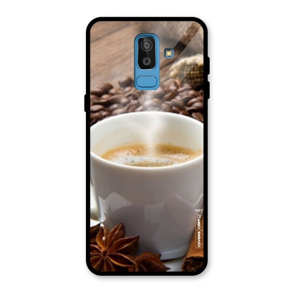 Classic Coffee Beans Glass Back Case for Galaxy J8