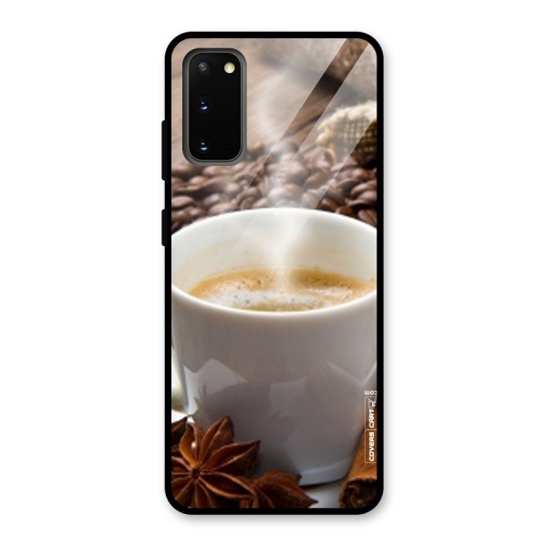 Classic Coffee Beans Glass Back Case for Galaxy S20