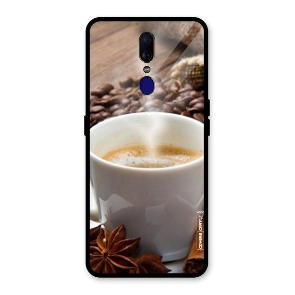 Classic Coffee Beans Glass Back Case for Oppo F11