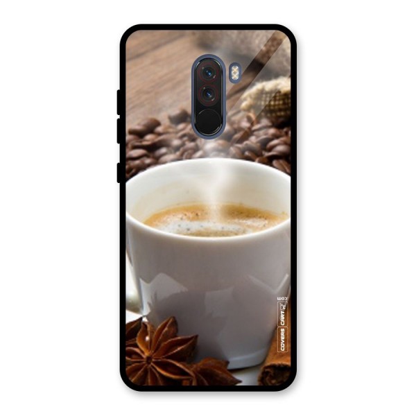 Classic Coffee Beans Glass Back Case for Poco F1