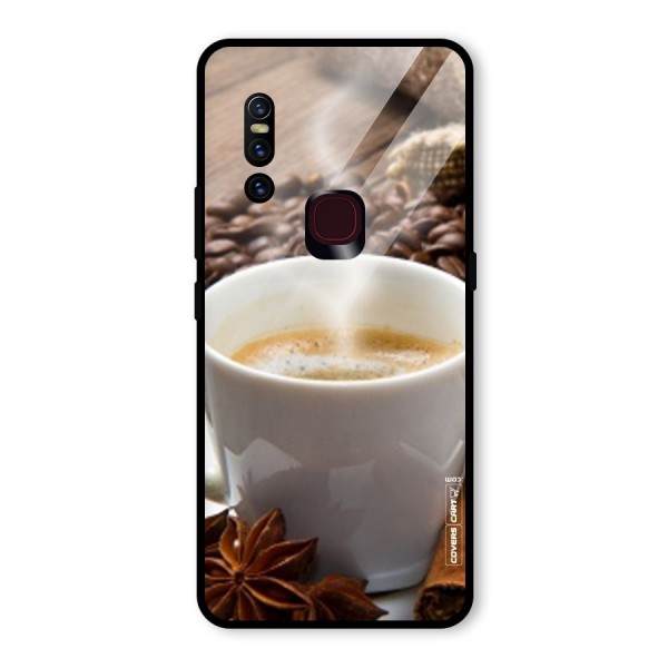 Classic Coffee Beans Glass Back Case for Vivo V15