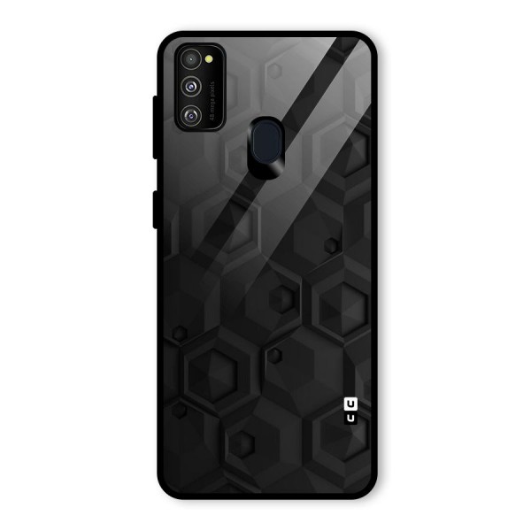 Classic Hexa Glass Back Case for Galaxy M21