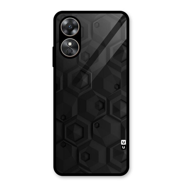 Classic Hexa Glass Back Case for Oppo A17