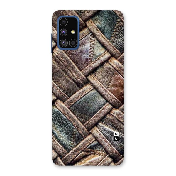 Classic Leather Belt Design Back Case for Galaxy M51