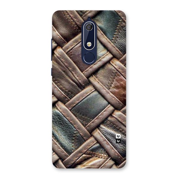 Classic Leather Belt Design Back Case for Nokia 5.1