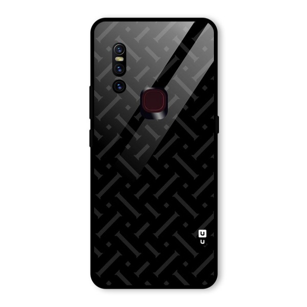 Classic Pipes Pattern Glass Back Case for Vivo V15