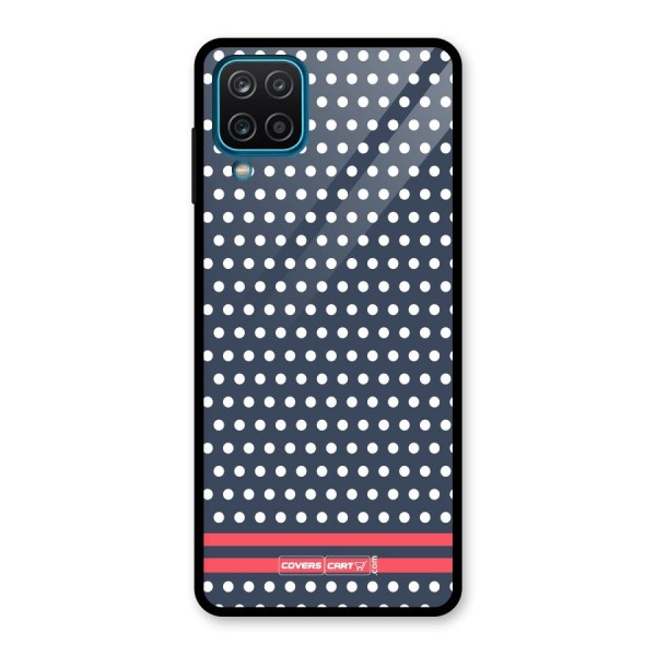 Classic Polka Dots Glass Back Case for Galaxy A12