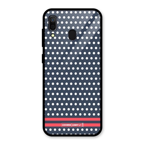 Classic Polka Dots Glass Back Case for Galaxy A30