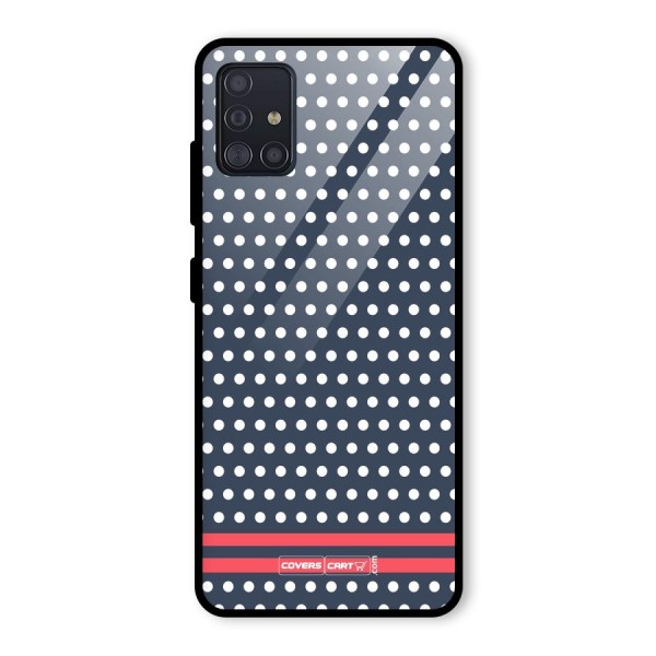 Classic Polka Dots Glass Back Case for Galaxy A51