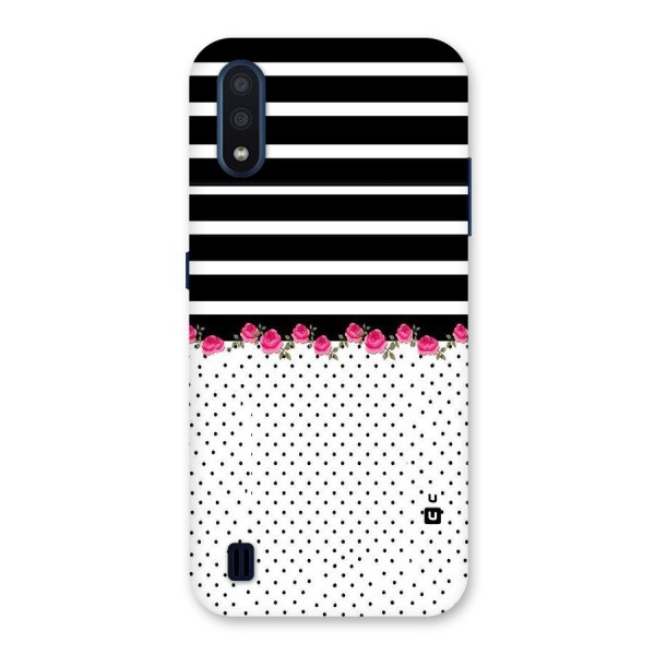 Classic Polka Stripes Back Case for Galaxy M01