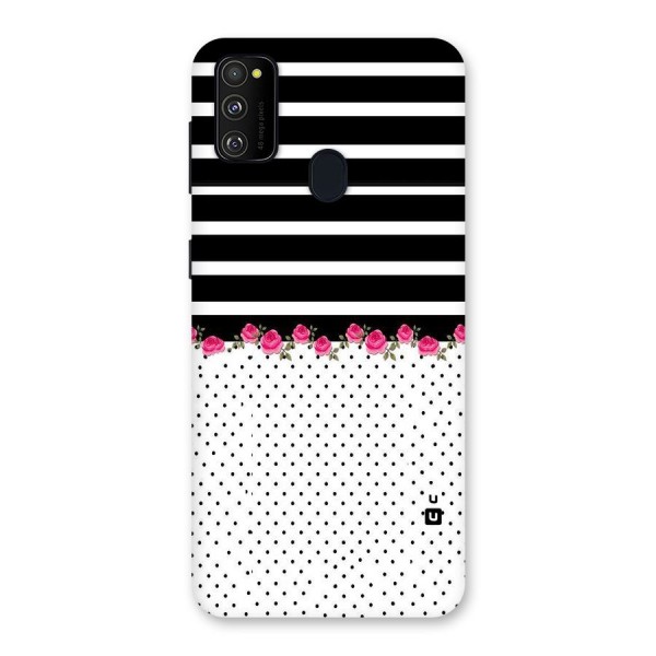 Classic Polka Stripes Back Case for Galaxy M21