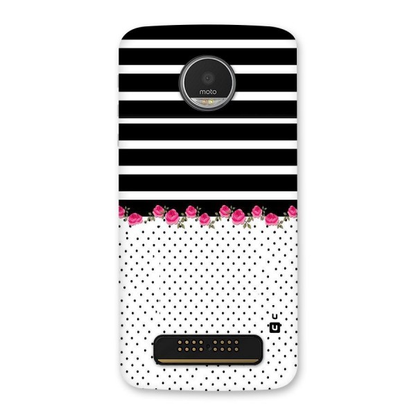 Classic Polka Stripes Back Case for Moto Z Play