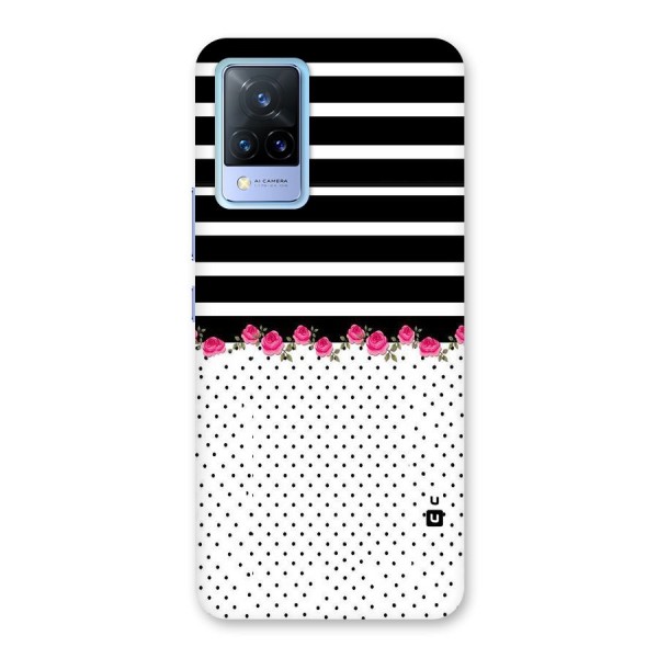 Classic Polka Stripes Back Case for Vivo V21 5G