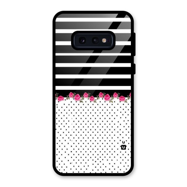 Classic Polka Stripes Glass Back Case for Galaxy S10e