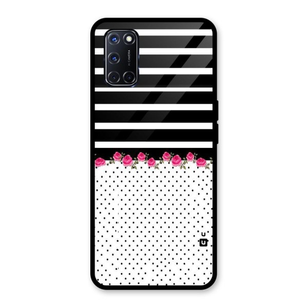 Classic Polka Stripes Glass Back Case for Oppo A52