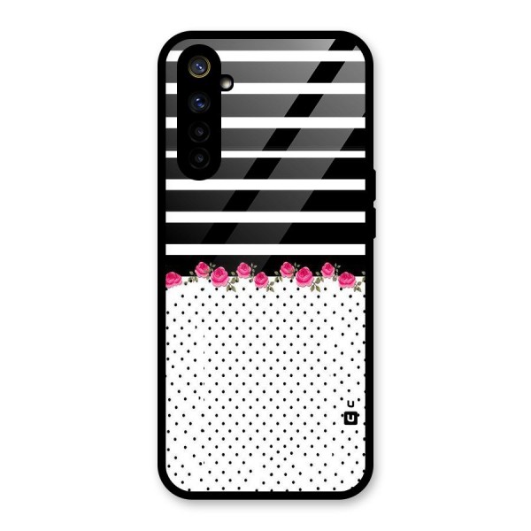 Classic Polka Stripes Glass Back Case for Realme 6