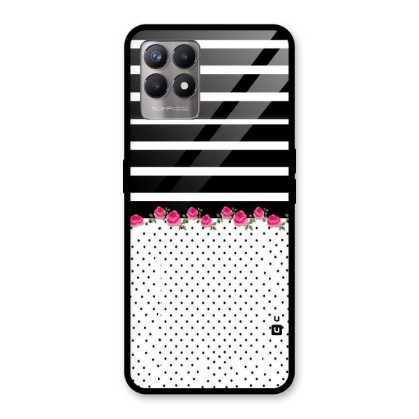 Classic Polka Stripes Glass Back Case for Realme 8i