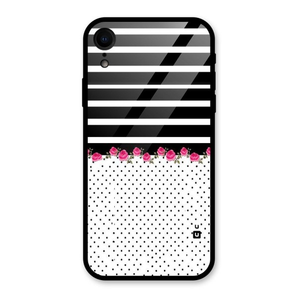 Classic Polka Stripes Glass Back Case for XR