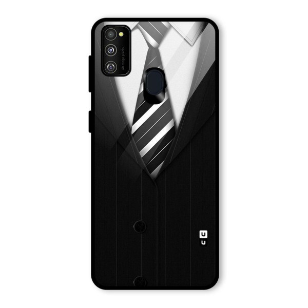 Classic Ready Suit Glass Back Case for Galaxy M21