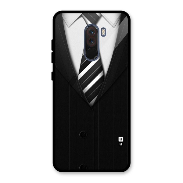 Classic Ready Suit Glass Back Case for Poco F1