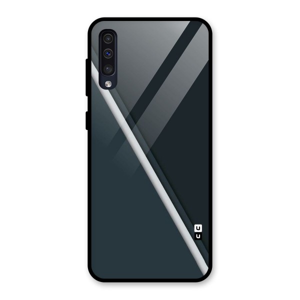 Classic Single Stripe Glass Back Case for Galaxy A50s