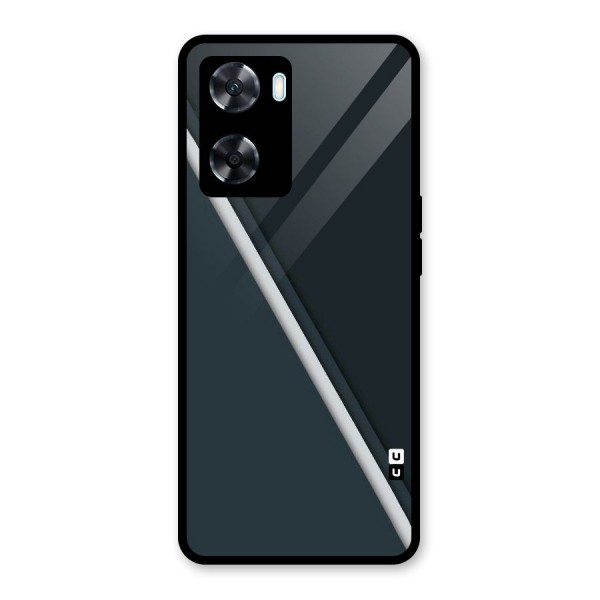 Classic Single Stripe Glass Back Case for Oppo A77