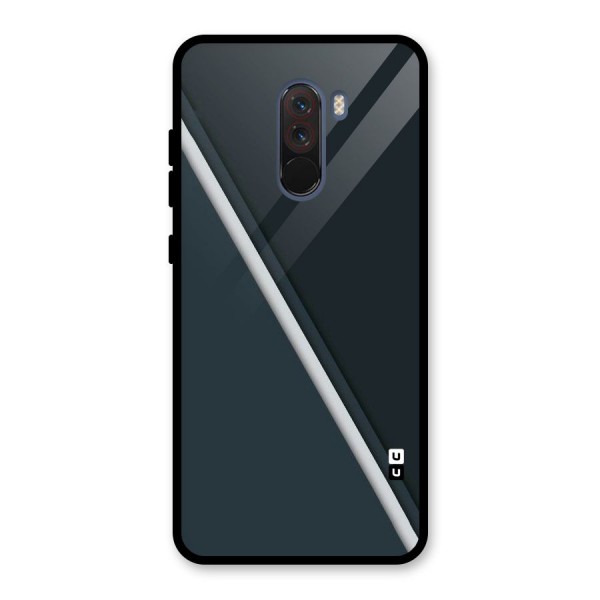 Classic Single Stripe Glass Back Case for Poco F1