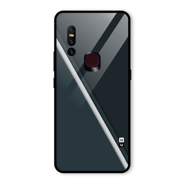 Classic Single Stripe Glass Back Case for Vivo V15