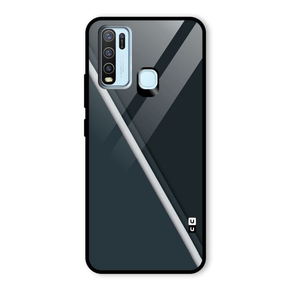 Classic Single Stripe Glass Back Case for Vivo Y30