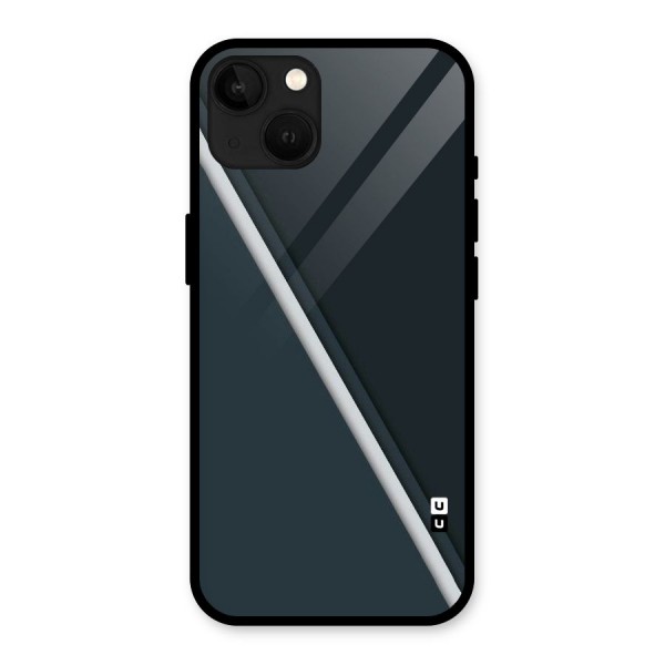 Classic Single Stripe Glass Back Case for iPhone 13