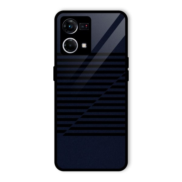 Classic Stripes Cut Glass Back Case for Oppo F21s Pro 4G