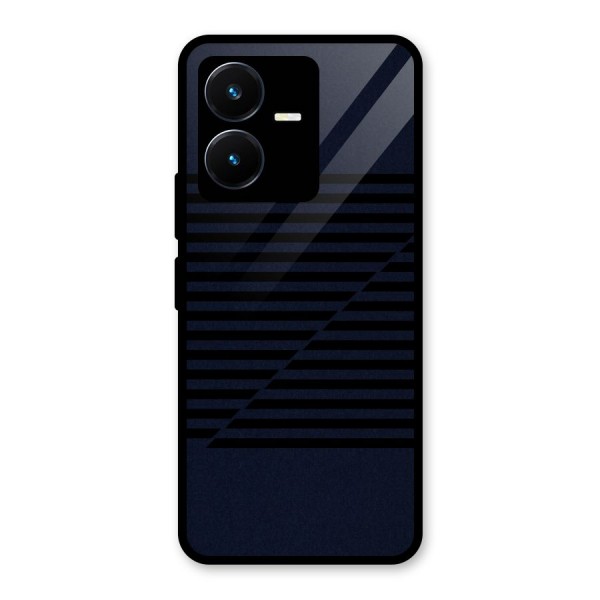 Classic Stripes Cut Glass Back Case for Vivo Y22