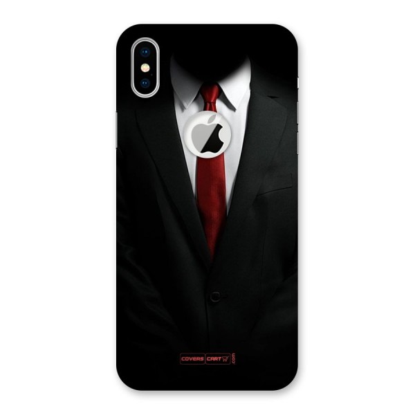 Classic Suit Back Case for iPhone XS Logo Cut