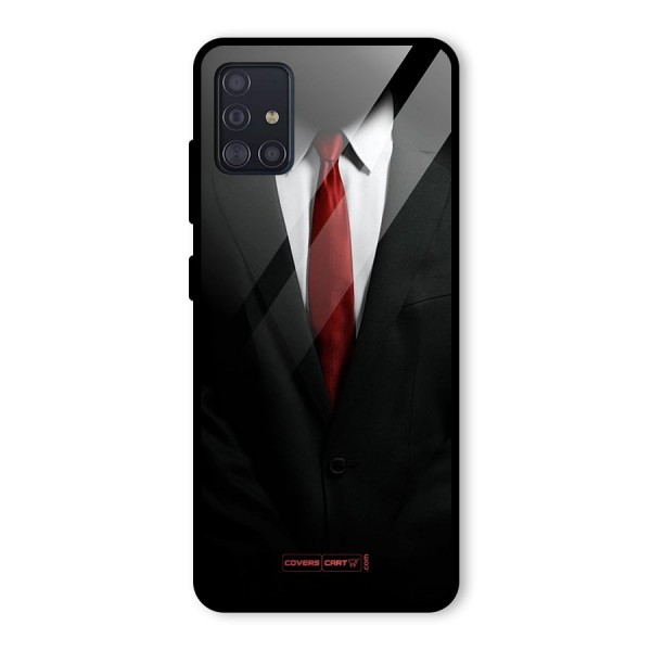 Classic Suit Glass Back Case for Galaxy A51