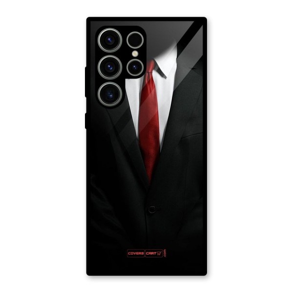 Classic Suit Glass Back Case for Galaxy S23 Ultra