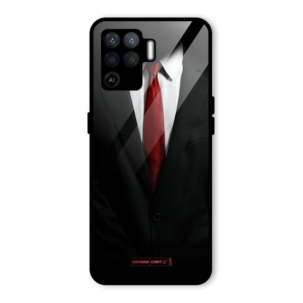 Classic Suit Glass Back Case for Oppo F19 Pro