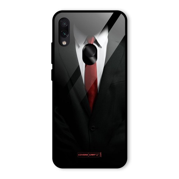 Classic Suit Glass Back Case for Redmi Note 7