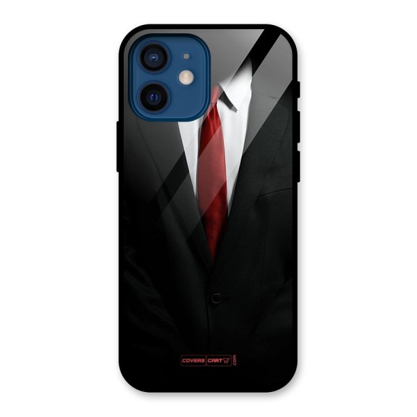 Classic Suit Glass Back Case for iPhone 12 Mini