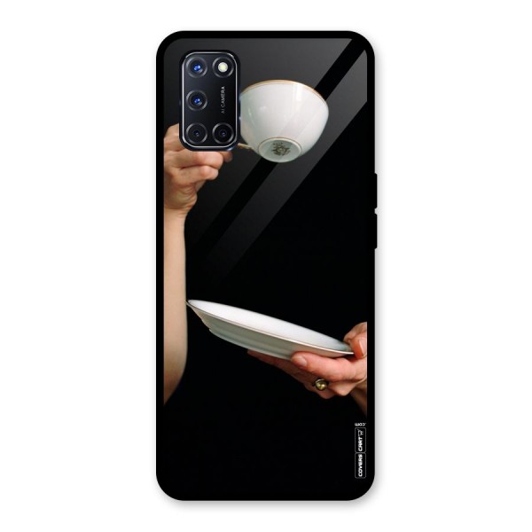 Classic Tea Cup Glass Back Case for Oppo A52