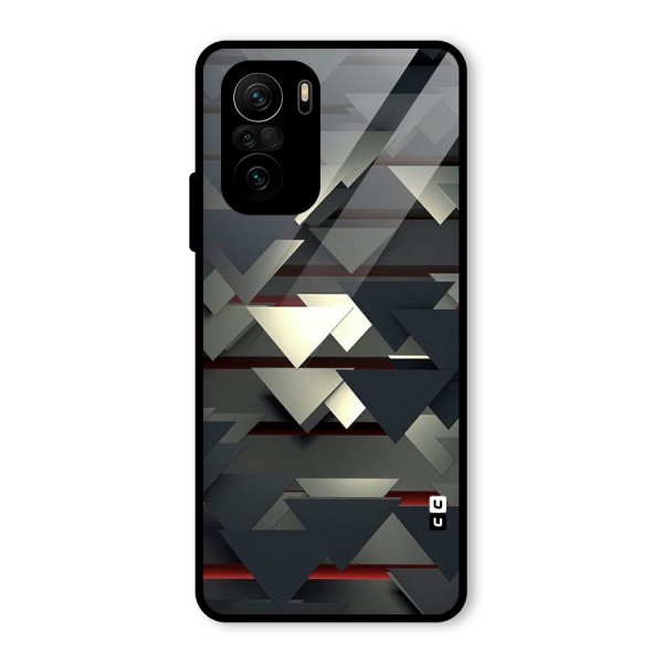 Classic Triangles Design Glass Back Case for Mi 11x