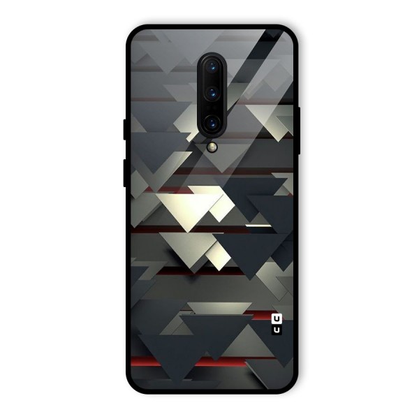 Classic Triangles Design Glass Back Case for OnePlus 7 Pro