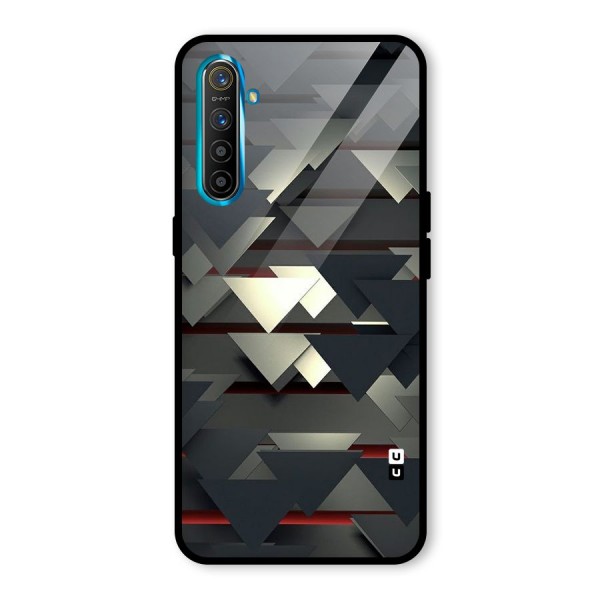 Classic Triangles Design Glass Back Case for Realme XT