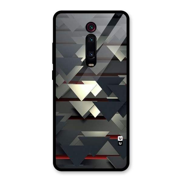 Classic Triangles Design Glass Back Case for Redmi K20