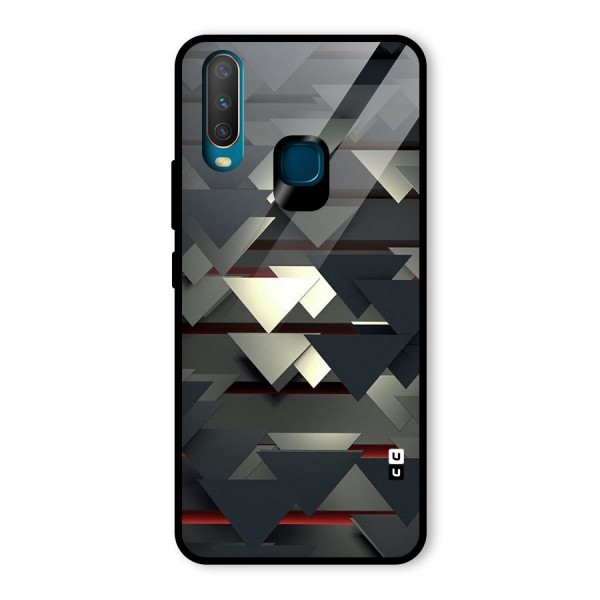 Classic Triangles Design Glass Back Case for Vivo Y17