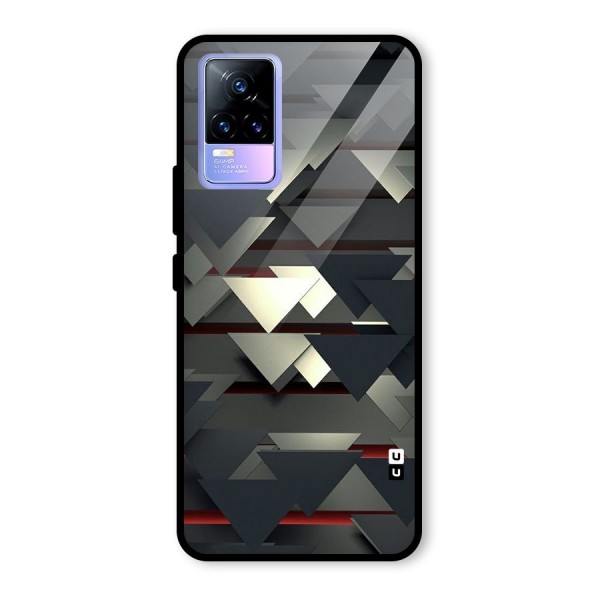 Classic Triangles Design Glass Back Case for Vivo Y73