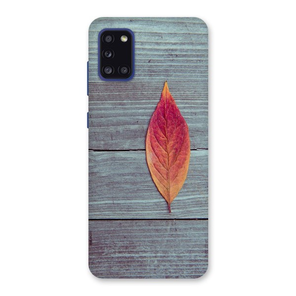 Classic Wood Leaf Back Case for Galaxy A31