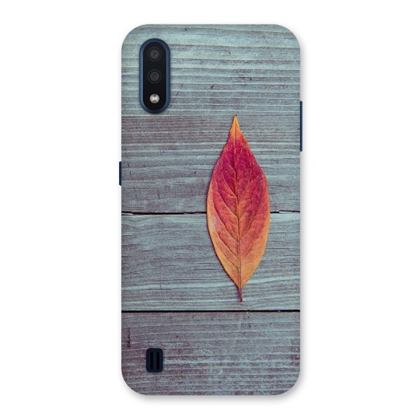 Classic Wood Leaf Back Case for Galaxy M01