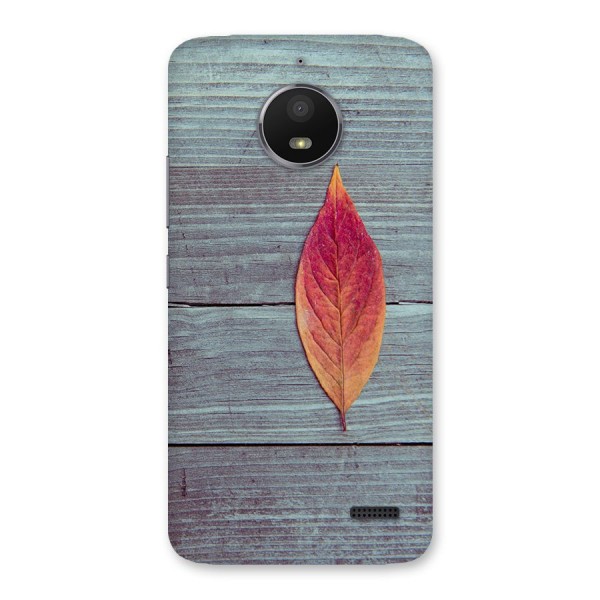 Classic Wood Leaf Back Case for Moto E4