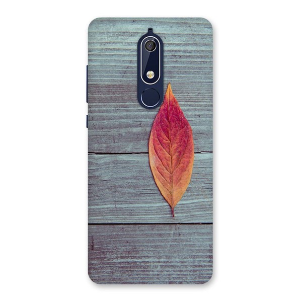 Classic Wood Leaf Back Case for Nokia 5.1